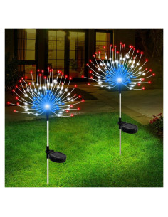 Luces Solares de Jardín Slyuexu 120 LED Multicolor 2 Paquete