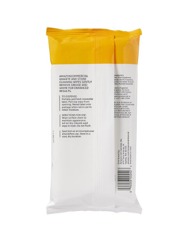Toallitas de limpieza para granito y piedra AmazonCommercial, 120 unidades