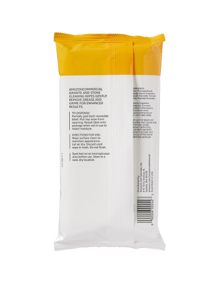 Toallitas de limpieza para granito y piedra AmazonCommercial, 120 unidades