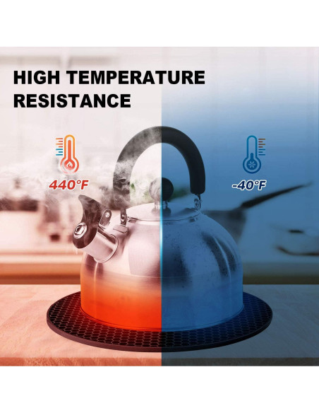 Trivets de Silicona ANNIOCA 22 cm Antideslizantes 4 Pcs