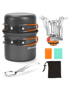 Kit de Cocina para Camping Odoland 6 Piezas Ligero y Portátil