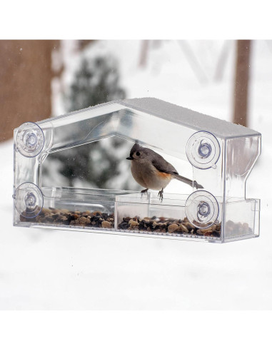 Comedero para Aves de Ventana Perky-Pet 347 Claro 0.45 kg