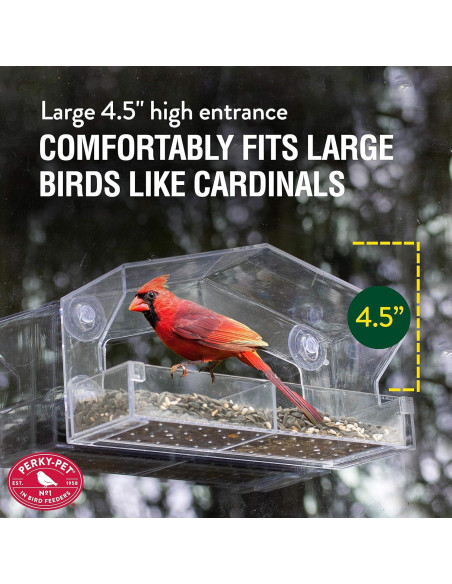Comedero para Aves de Ventana Perky-Pet 347 Claro 0.45 kg