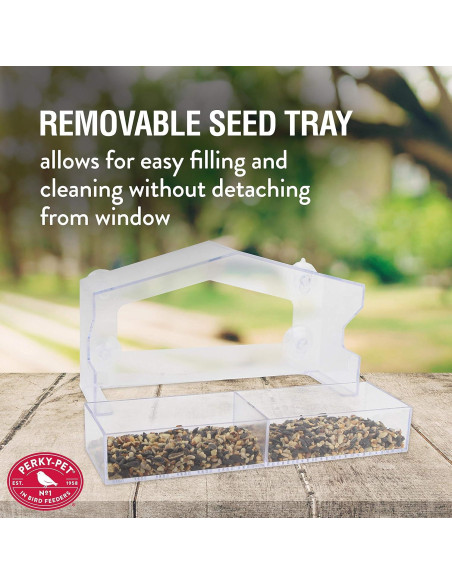Comedero para Aves de Ventana Perky-Pet 347 Claro 0.45 kg