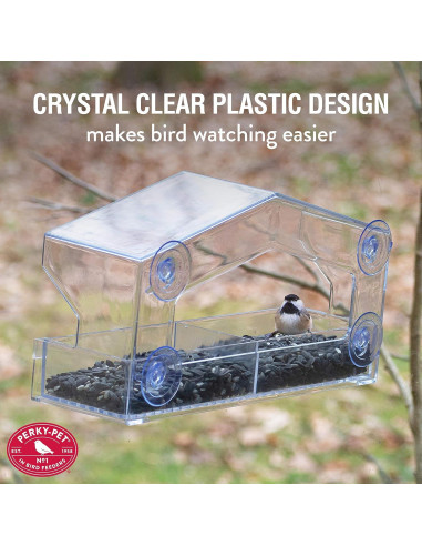 Comedero para Aves de Ventana Perky-Pet 347 Claro 0.45 kg