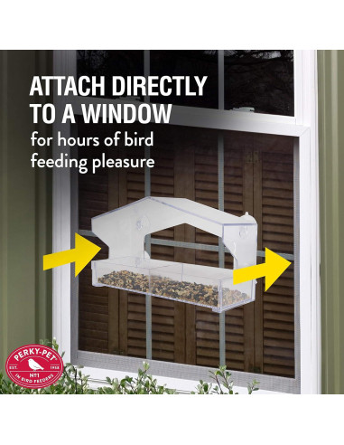 Comedero para Aves de Ventana Perky-Pet 347 Claro 0.45 kg