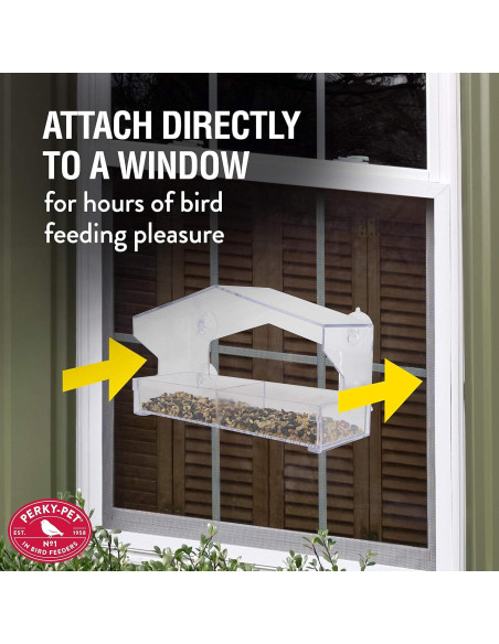 Comedero para Aves de Ventana Perky-Pet 347 Claro 0.45 kg