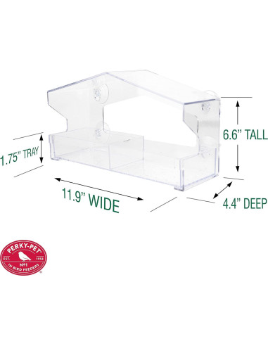 Comedero para Aves de Ventana Perky-Pet 347 Claro 0.45 kg