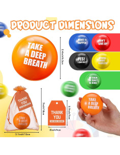 Conjunto de Regalos de Apreciación Lenwen 72 Pcs Pelotas de Estrés 2