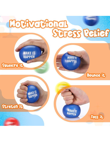 Conjunto de Regalos de Apreciación Lenwen 72 Pcs Pelotas de Estrés