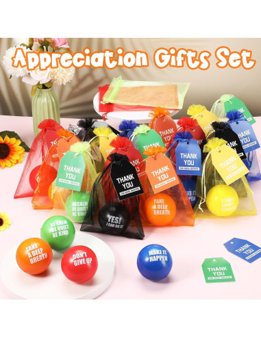 Conjunto de Regalos de Apreciación Lenwen 72 Pcs Pelotas de Estrés