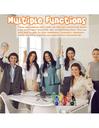 Conjunto de Regalos de Apreciación Lenwen 72 Pcs Pelotas de Estrés