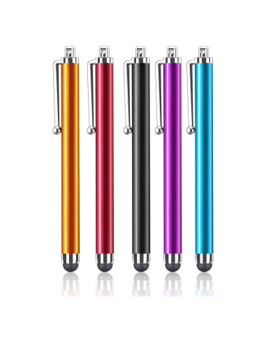 Bolígrafo Estilográfico Universal EVERMARKET para Pantalla Táctil - Paquete de 5 Colores