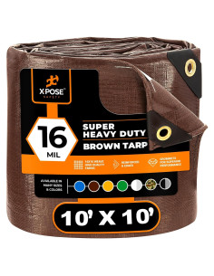 Lona de Polietileno Marrón 2.57 kg 10x10 impermeable Xpose Safety