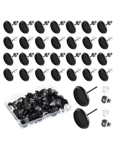 Kit de Aretes de Stud Hicarer 300 Piezas 12 mm Acero Inoxidable