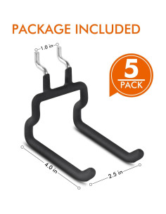 Ganchos de Utilidad Pesados LIGHT DUST - 5 Piezas para Tablero de Clavos 2