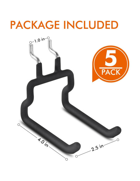 Ganchos de Utilidad Pesados LIGHT DUST - 5 Piezas para Tablero de Clavos