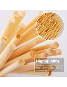 200 Pinchos de Bambú 4" TONGYE para Aperitivos y Brochetas 2
