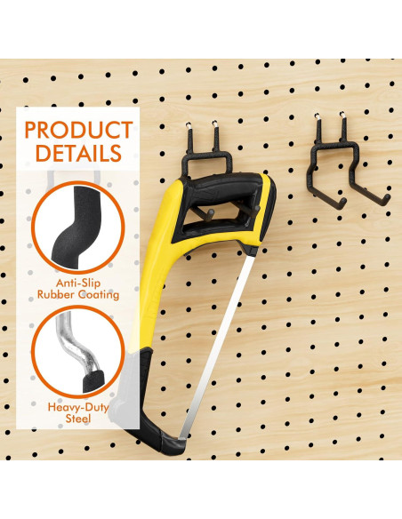 Ganchos de Utilidad Pesados LIGHT DUST - 5 Piezas para Tablero de Clavos