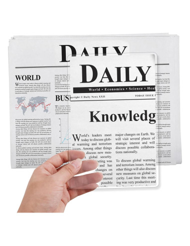 Lupa Sobredimensionada 3X Molain - 5 Pcs Lentes PVC para Lectura