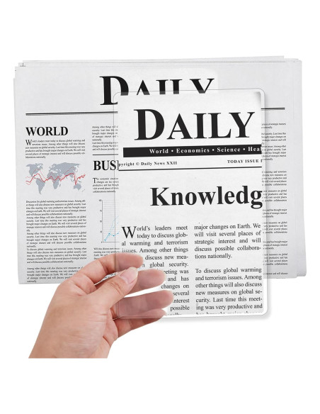 Lupa Sobredimensionada 3X Molain - 5 Pcs Lentes PVC para Lectura