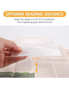 Lupa Sobredimensionada 3X Molain - 5 Pcs Lentes PVC para Lectura 2