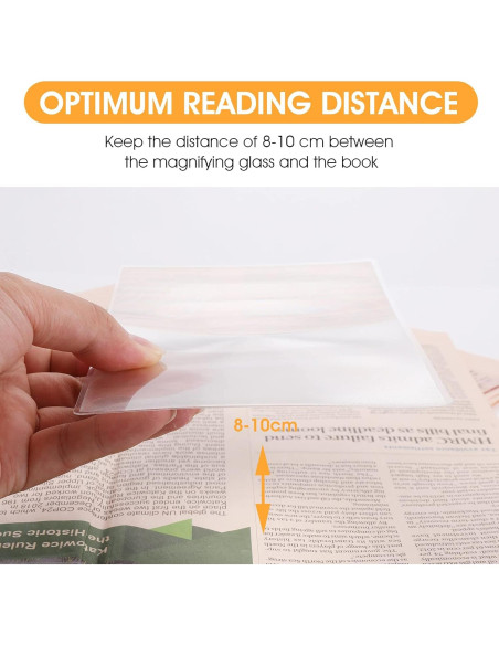 Lupa Sobredimensionada 3X Molain - 5 Pcs Lentes PVC para Lectura