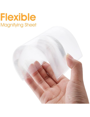 Lupa Sobredimensionada 3X Molain - 5 Pcs Lentes PVC para Lectura