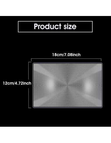 Lupa Sobredimensionada 3X Molain - 5 Pcs Lentes PVC para Lectura