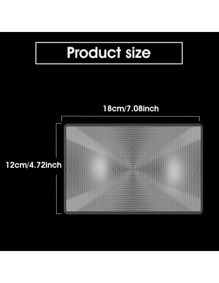 Lupa Sobredimensionada 3X Molain - 5 Pcs Lentes PVC para Lectura