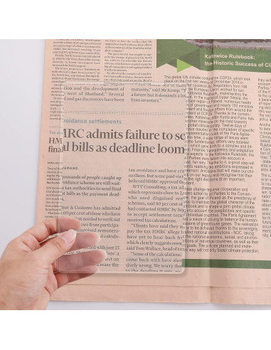 Lupa Sobredimensionada 3X Molain - 5 Pcs Lentes PVC para Lectura