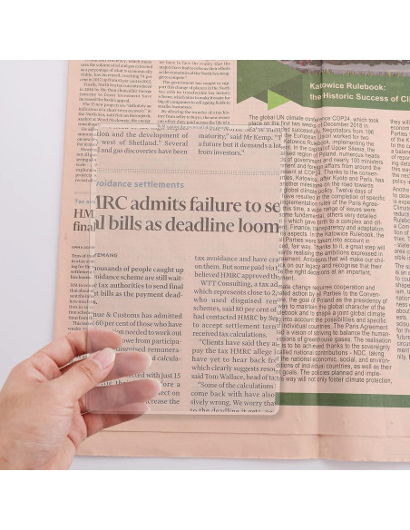 Lupa Sobredimensionada 3X Molain - 5 Pcs Lentes PVC para Lectura