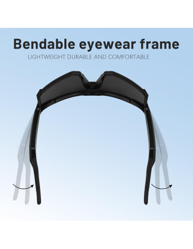 Gafas Deportivas Inteligentes QJF Gris Bluetooth UV400