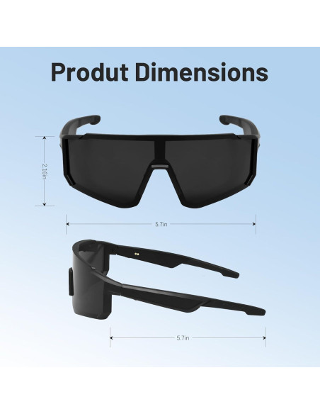 Gafas Deportivas Inteligentes QJF Gris Bluetooth UV400