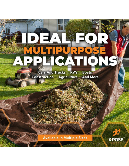 Lona de Polietileno Marrón 2.57 kg 10x10 impermeable Xpose Safety