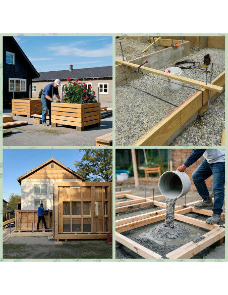 Estacas de Rebar VVOKGO 40,64 cm 24pcs Soporte Jardín