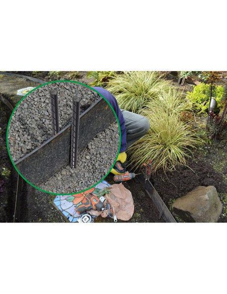 Estacas de Rebar VVOKGO 40,64 cm 24pcs Soporte Jardín