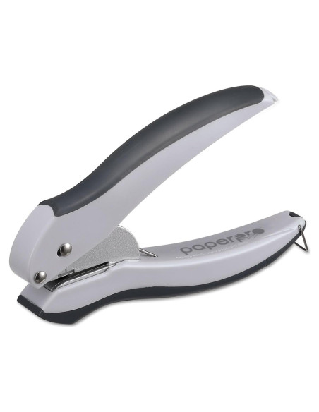 Perforadora manual Bostitch 2402 EZ Squeeze 10 hojas gris/azul