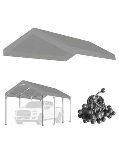 Cubierta de repuesto Vanteriam 12x6 m gris para carport