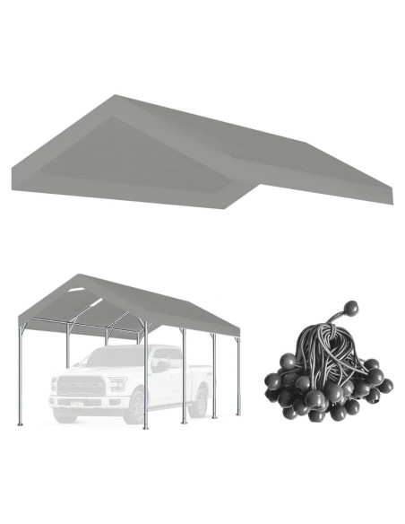 Cubierta de repuesto Vanteriam 12x6 m gris para carport