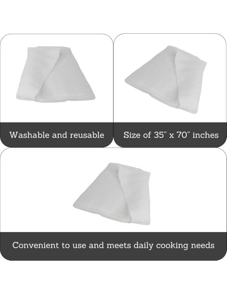 Gasa de Algodón IMUSA 88.9x177.8 cm Blanca Reutilizable