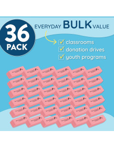 Borradores Rosados Blue Summit Supplies, Set de 36 Unidades 2