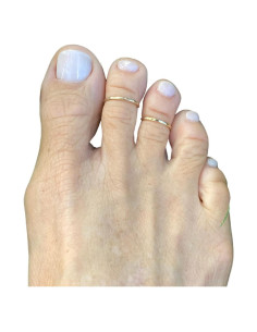 Anillo Abierto Ajustable para Mujeres - Oro Relleno 14k - Set de 2