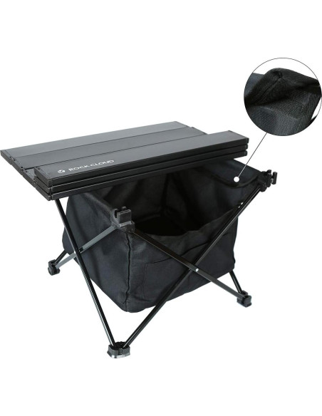 Mesa de Camping ROCK CLOUD Plegable Aluminio 1.18 kg Negra Mesa de Camping ROCK CLOUD Plegable Aluminio 1.18 kg Negra