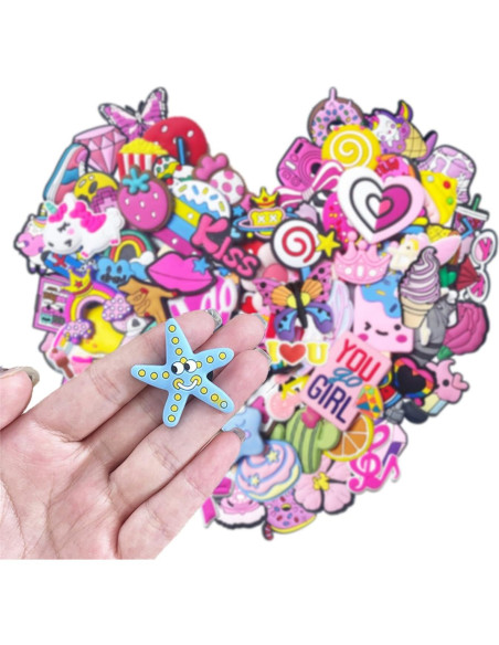 35 Pcs Encantos de Zapatos para Niñas PVC Kawaii