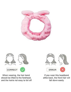 Diademas de Microfibra Chloven 7 Pcs Ajustables para Maquillaje 2