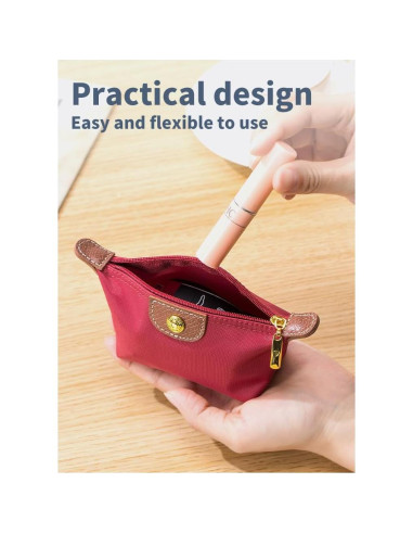 Monedero Mini Nylon Zitokin para Mujeres Vintage Albaricoque