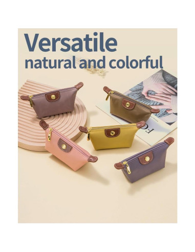 Monedero Mini Nylon Zitokin para Mujeres Vintage Albaricoque