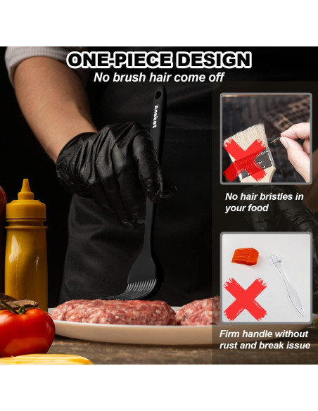 Juego de 2 Brochas de Silicona Anaeat - Resistente al Calor, Higiénicas