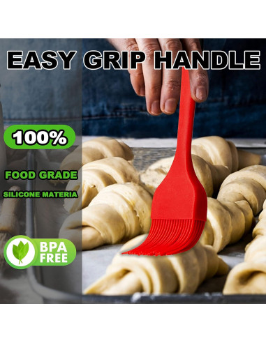 Juego de 2 Brochas de Silicona Anaeat - Resistente al Calor, Higiénicas